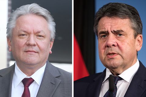 Armin Papperger und Sigmar Gabriel