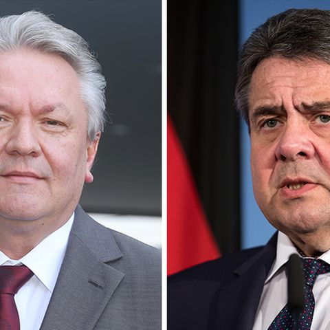 Armin Papperger und Sigmar Gabriel