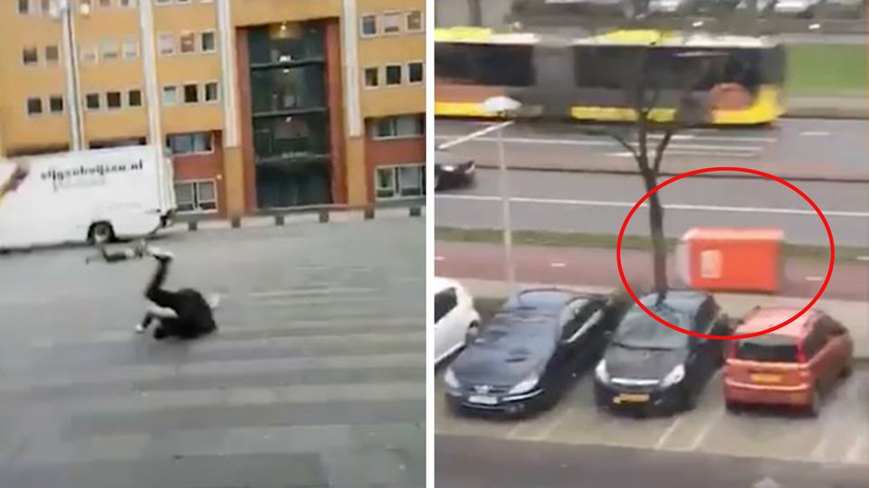 Augenzeugenvideos: So heftig stürmt Orkantief "Friederike" durch den Westen Augenzeugenvideos: So heftig stürmt Orkantief "Friederike" durch den Westen