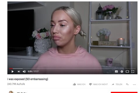 Ein Video der Influencerin Elle Darby auf Youtube