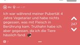 Ein Screenshot eines Jodels
