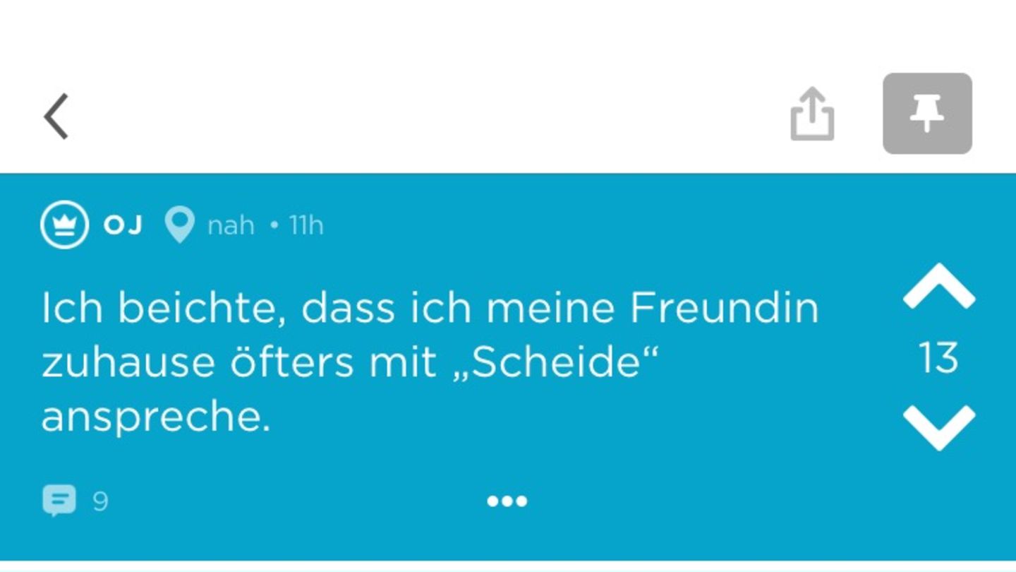 Ein Screenshot eines Jodels