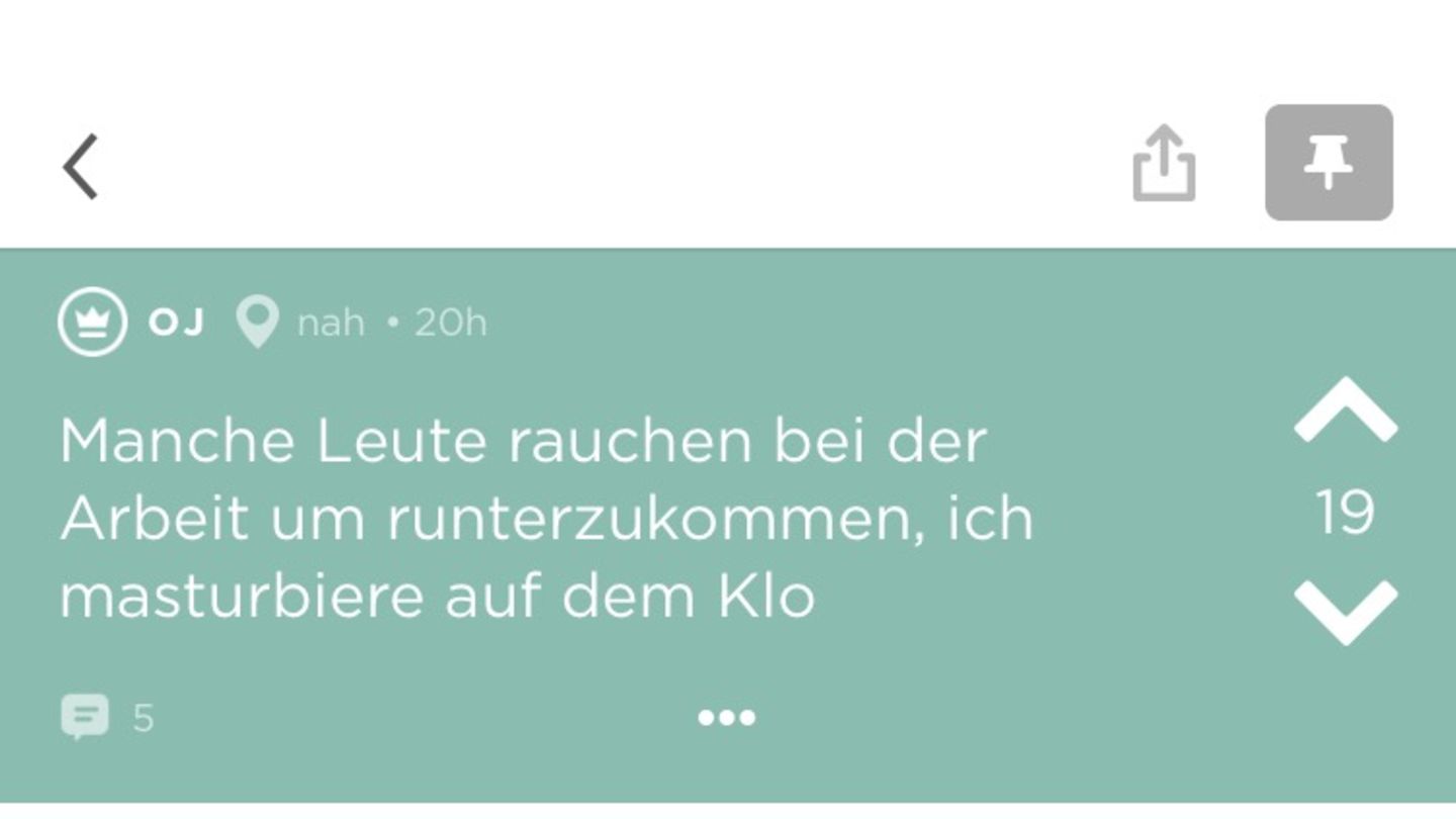 Ein Screenshot eines Jodels