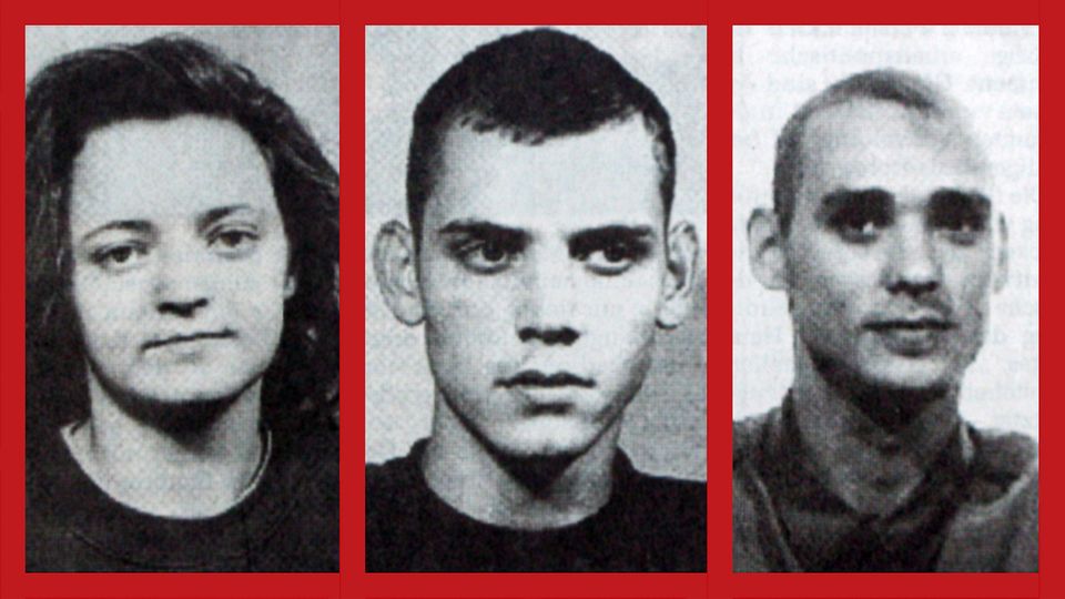 NSU-Verhandlungen in München: Das NSU-Trio: Für die Bundesanwaltschaft steht fest, dass die Terrorgruppe aus Beate Zschäpe, Uwe Böhnhardt und Uwe Mundlos (v. l.) bestand Das NSU-Trio: Für die Bundesanwaltschaft steht fest, dass die Terrorgruppe aus Beate Zschäpe, Uwe Böhnhardt und Uwe Mundlos (v. l.) bestand