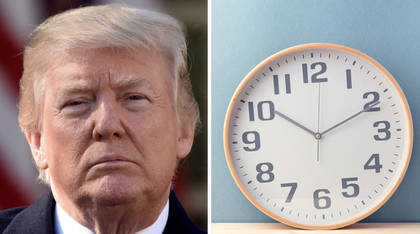 Das Ziffernblatt einer Uhr