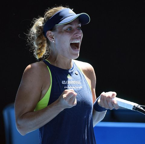 Angelique Kerber jubelt über ihren Sieg im Viertelfinale der Australian Open