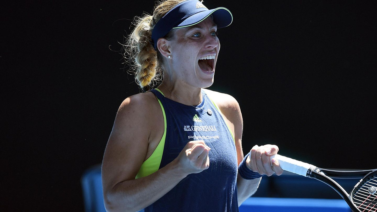 Angelique Kerber jubelt über ihren Sieg im Viertelfinale der Australian Open