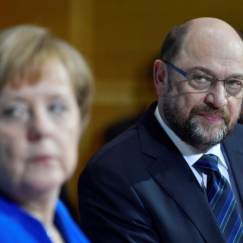 Bundeskanzlerin Angela Merkel und SPD-Chef Martin Schulz Anfang Januar in Berlin
