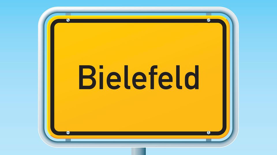 Gibt es Bielefeld? Bielefeld Straßenschild