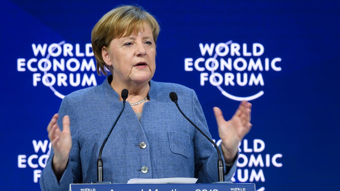 Angela Merkel auf dem Weltwirtschaftsforum in Davos