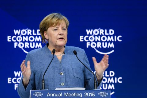 Angela Merkel auf dem Weltwirtschaftsforum in Davos