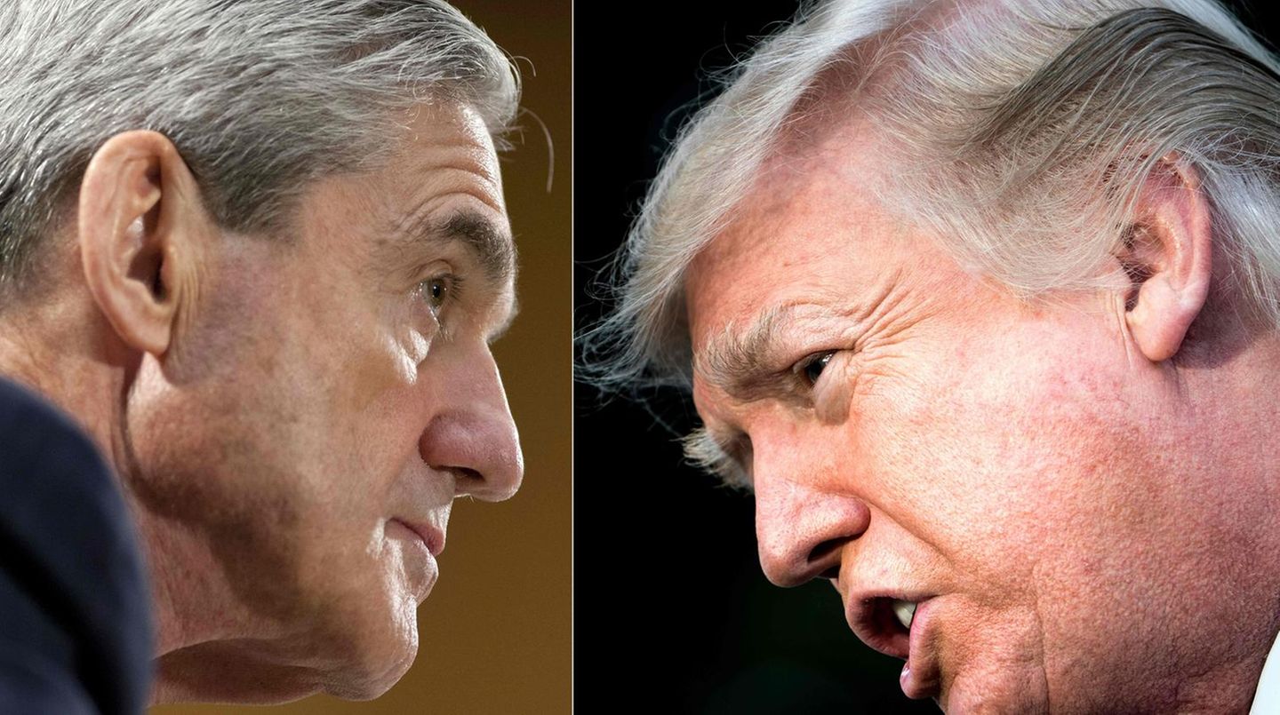 Der unabhängige Sonderermittler Robert Mueller (l.) und US-Präsident Donald Trump