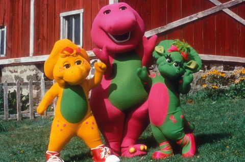 Barney der Dinosaurier mit BJ und Baby Bop