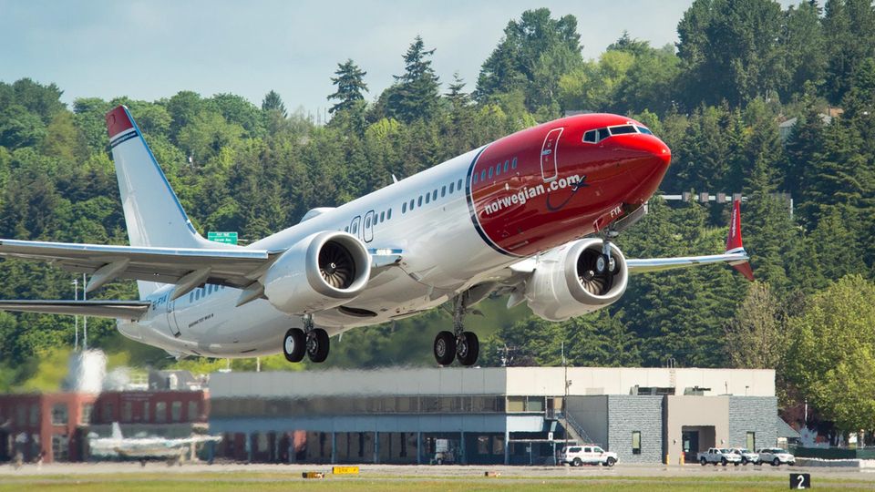 Ärger um Klo-Kabinen: Eine Boeing 737 Max, die bereits auch an den Billigflieger Norwegian ausgeliefert wurde. Eine Boeing 737 Max, die bereits auch an den Billigflieger Norwegian ausgeliefert wurde.