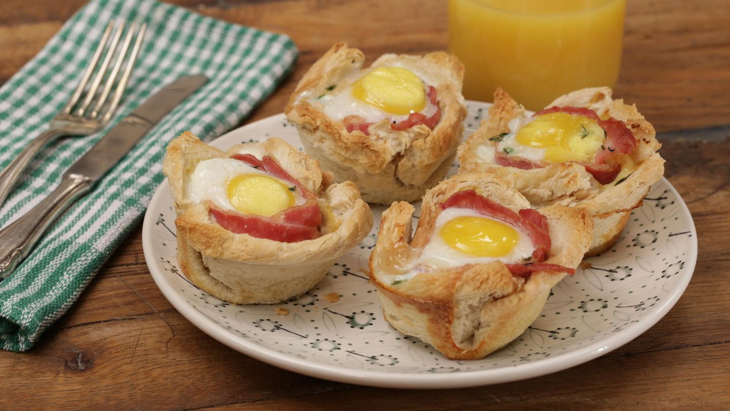 Rezept: Frühstücks-Muffins mit Ei und Speck | STERN.de