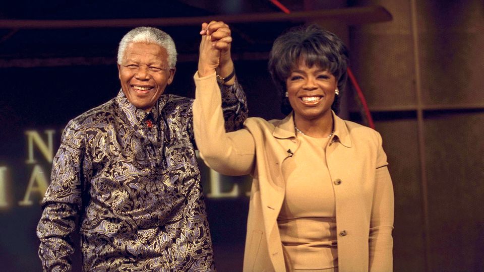 Oprah mit Südafrikas Freiheitshelden Nelson Mandela