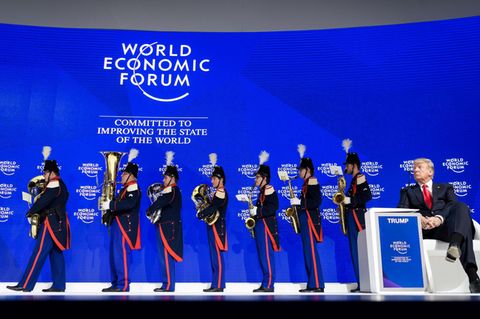Donald Trump vor seiner Davos-Rede