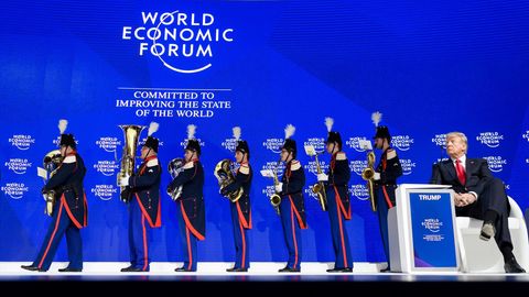 Donald Trump vor seiner Davos-Rede