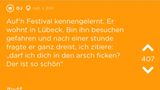 Ein Screenshot eines Jodels