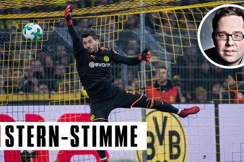Roman Bürki beim Gegentor des BVB aus 40 Metern gegen den SC Freiburg in der Bundesliga