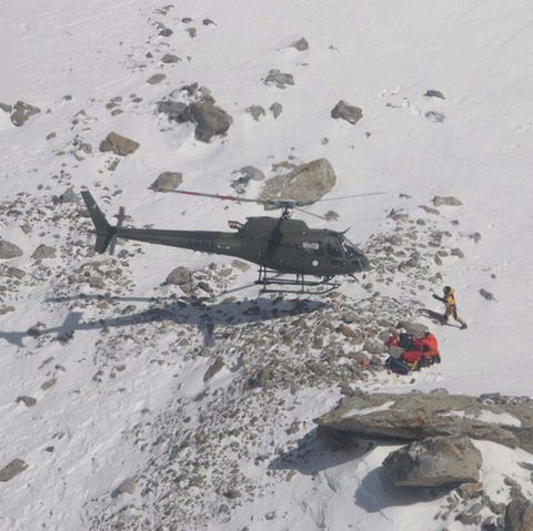 Am Nanga Parbat: Die französische Kletterin konnte vom Rettungsteam erreicht werden