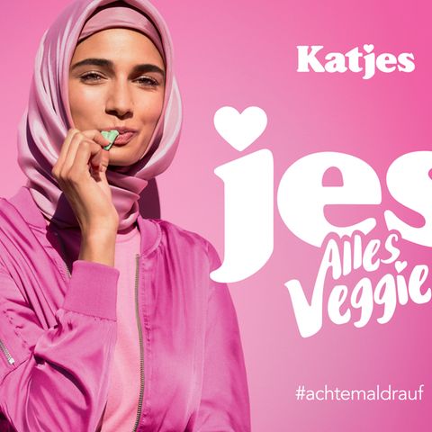 Eins von drei Models der neuen Katjes-Kampagne