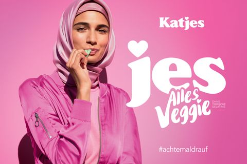 Eins von drei Models der neuen Katjes-Kampagne