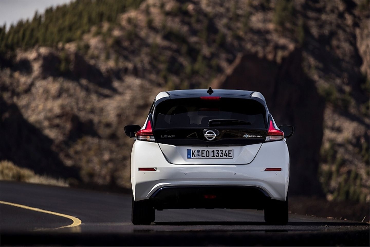 Das Heck des neuen Nissan Leaf bekam vor allem neue Rückleuchten