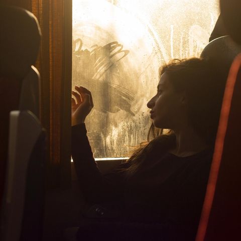 Langeweile in der Bahn