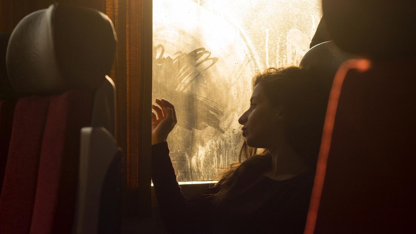 Langeweile in der Bahn