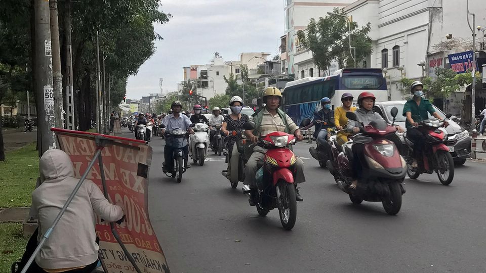 Straße Ly Thái To in Ho-Chi-Minh-Stadt (ehemals Saigon) Straße Ly Thái To in Ho-Chi-Minh-Stadt (ehemals Saigon)
