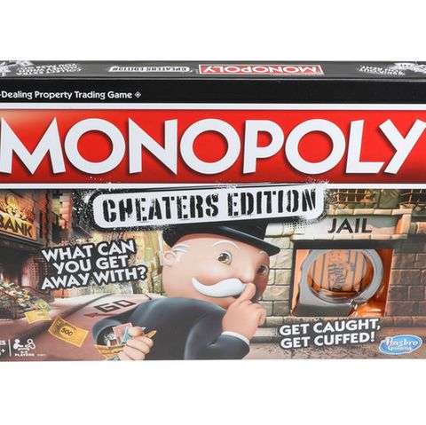 Die Verpackung der neuen Monopoly-Edition für Schummler