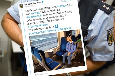 Ein Beamter der Bundespolizei
