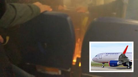 Ein Akku an Bord eines Airbus von Aeroflot hat Feuer gefangen