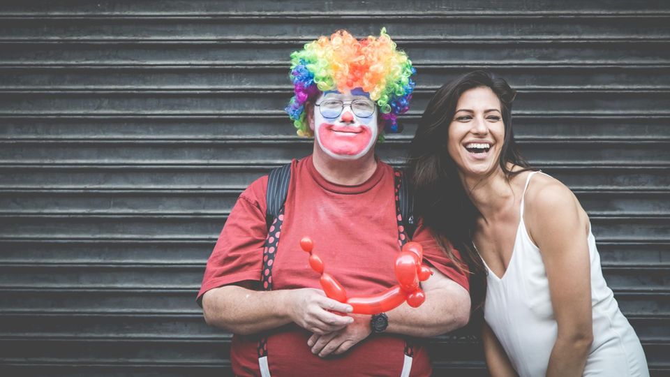 Flachwitze: Ein Clown und eine Frau