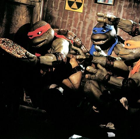 Teenage Mutant Ninja Turtles mit Pizza