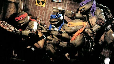 Teenage Mutant Ninja Turtles mit Pizza