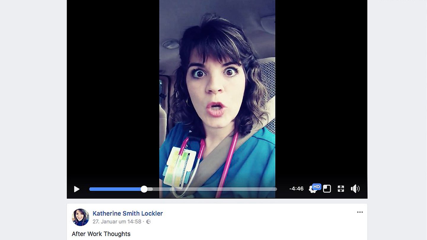 Krankenschwester Katherine Lockler macht ihrem Ärger auf Facebook Luft