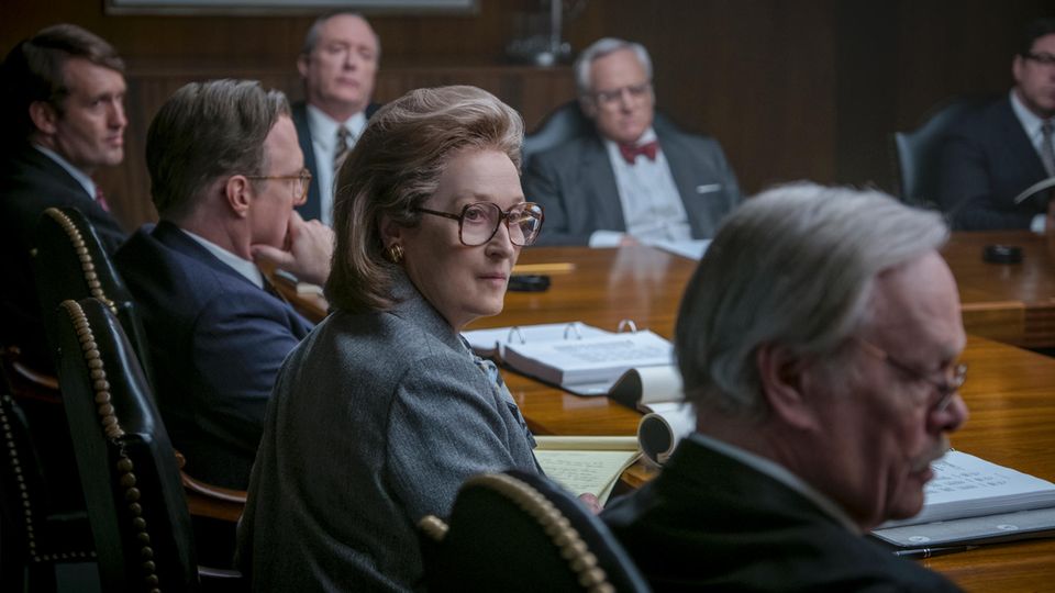 Dreifache Oscargewinnerin: In ihrem neuen Film "Die Verlegerin" (Kinostart: 22.02.) muss sich Streep gegen eine Herrenriege behaupten In ihrem neuen Film "Die Verlegerin" (Kinostart: 22.02.) muss sich Streep gegen eine Herrenriege behaupten