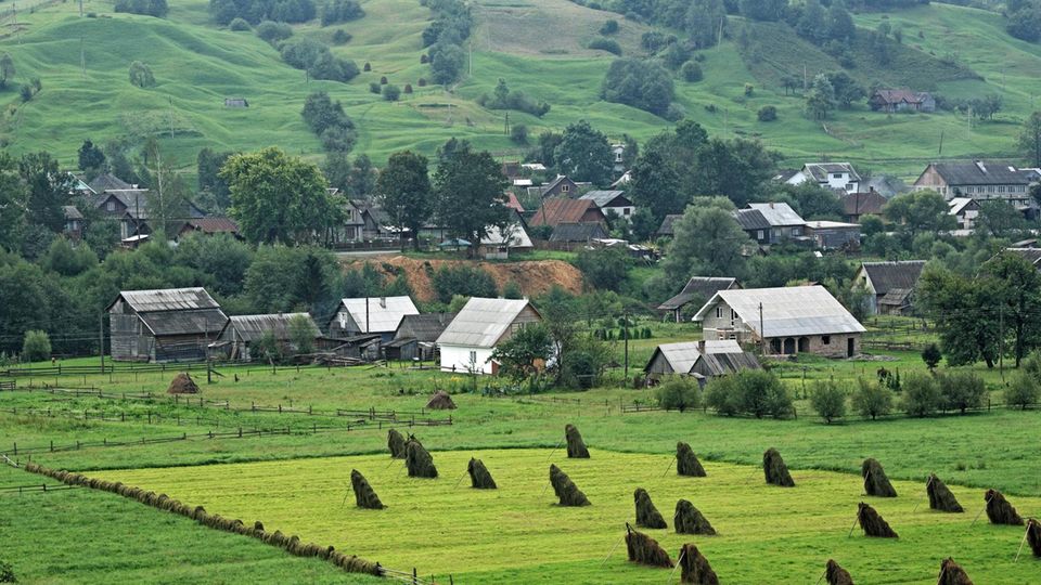 Ein Dorf in Transkarpatien. In der Region im Westen der Ukraine leben etwa 150.000 Ungarn. Ein Dorf in Transkarpatien. In der Region im Westen der Ukraine leben etwa 150.000 Ungarn.