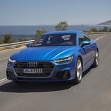 Der 3.0 Liter-Benziner im Audi A7 Sportback 55 TFSI quattro verrichtet sein Werk sehr kultiviert