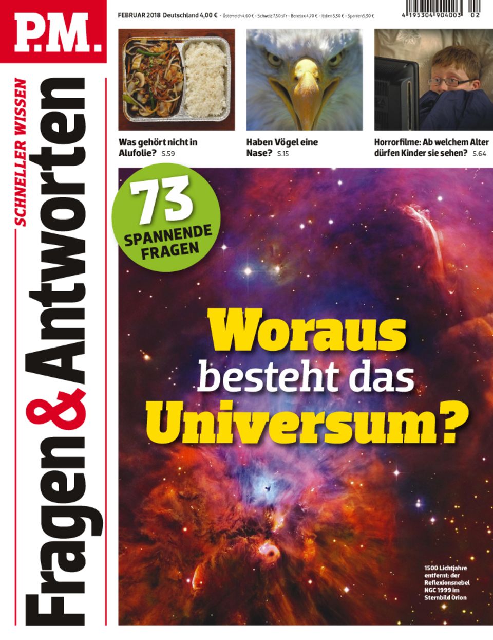 P.M. Fragen & Antworten Cover Februar 2018 Weltall Universum