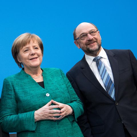 GroKo-Partner Hrost Seehofer, Angela Merkel, Martin Schulz