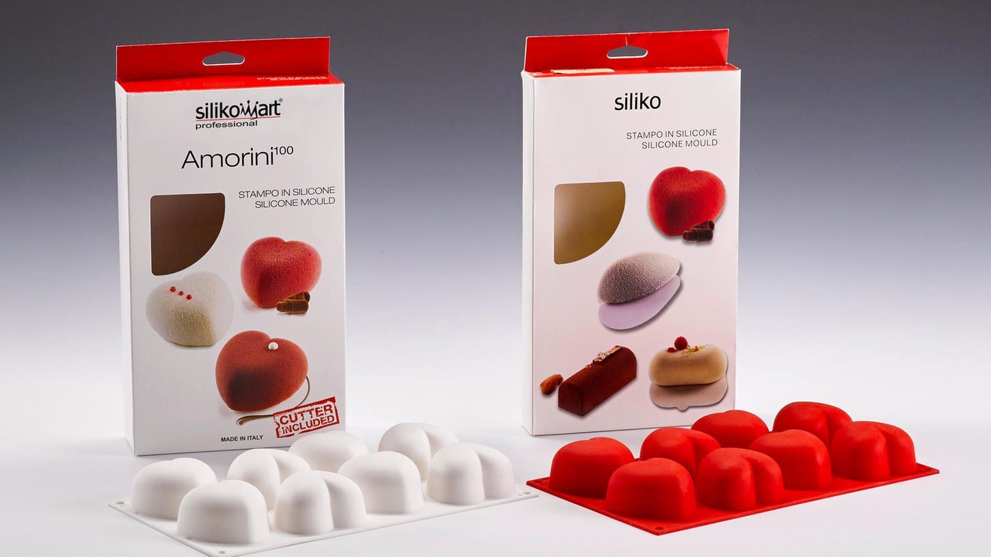 Silikonförmchen "Amorini"  Das Original kommt von Silikomart aus Italien, die Kopie namens "Siliko" aus China.