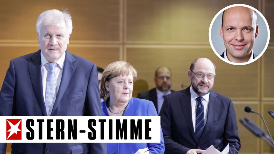 GroKo_Politiker Horst Seehofer, Angela Merkel, Martin Schulz