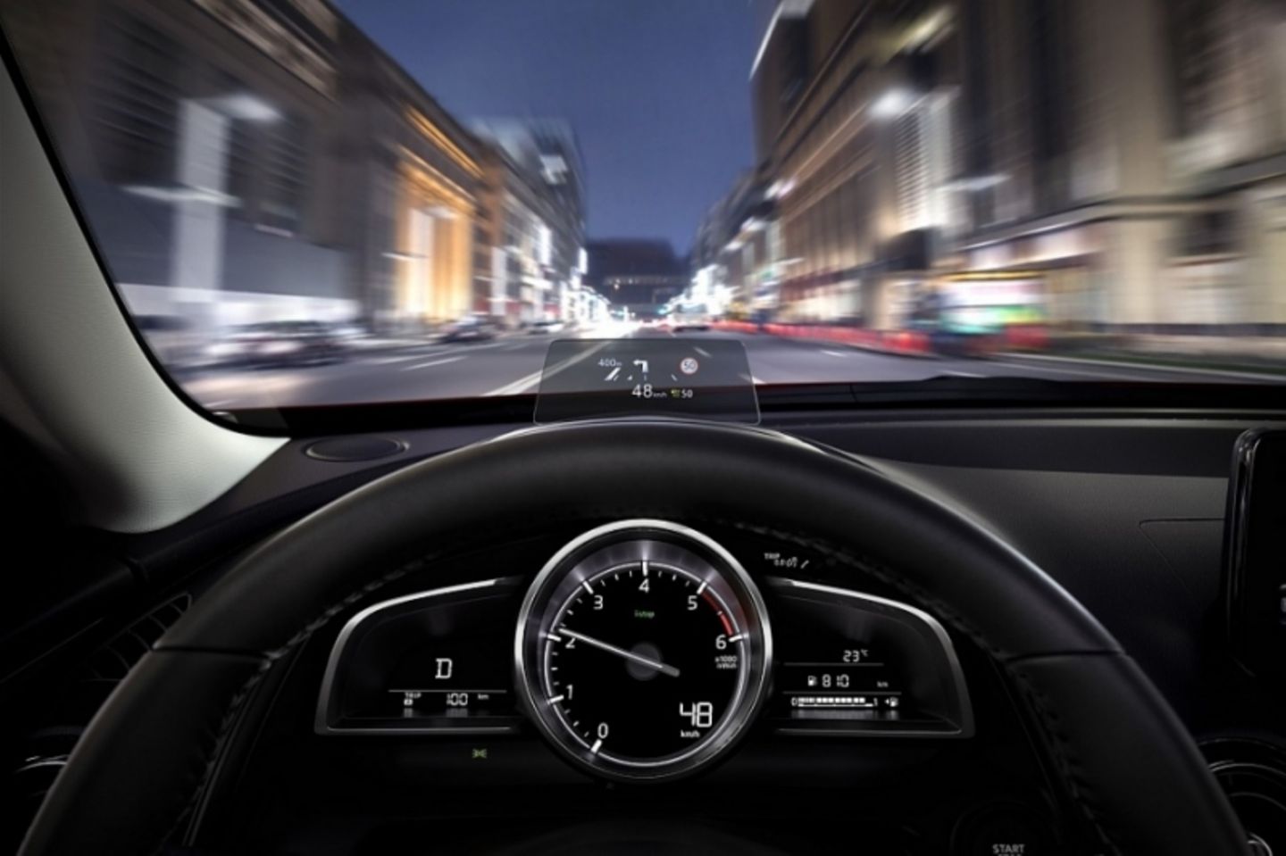 Der Mazda CX-3 hat ein Head-Up-Display