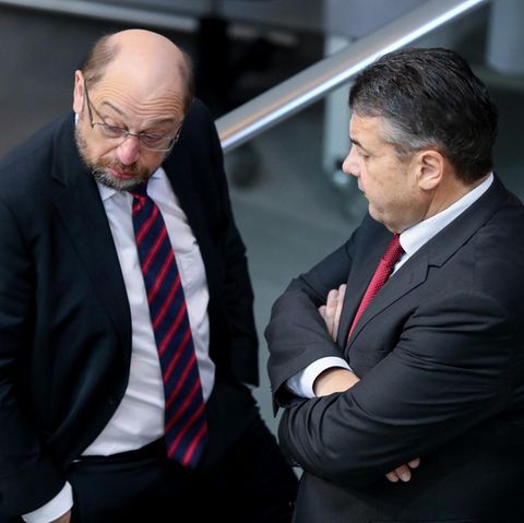 Klärendes Gespräch? Sigmar Gabriel und Martin Schulz im Gespräch