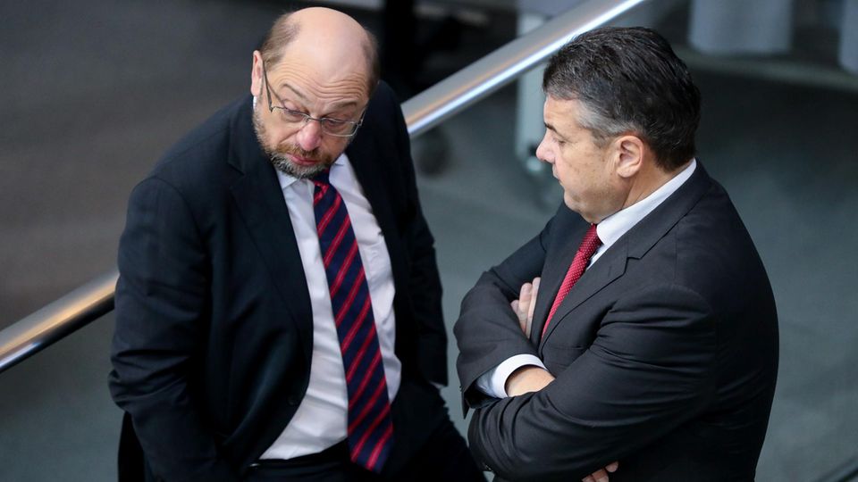 Klärendes Gespräch? Sigmar Gabriel und Martin Schulz im Gespräch