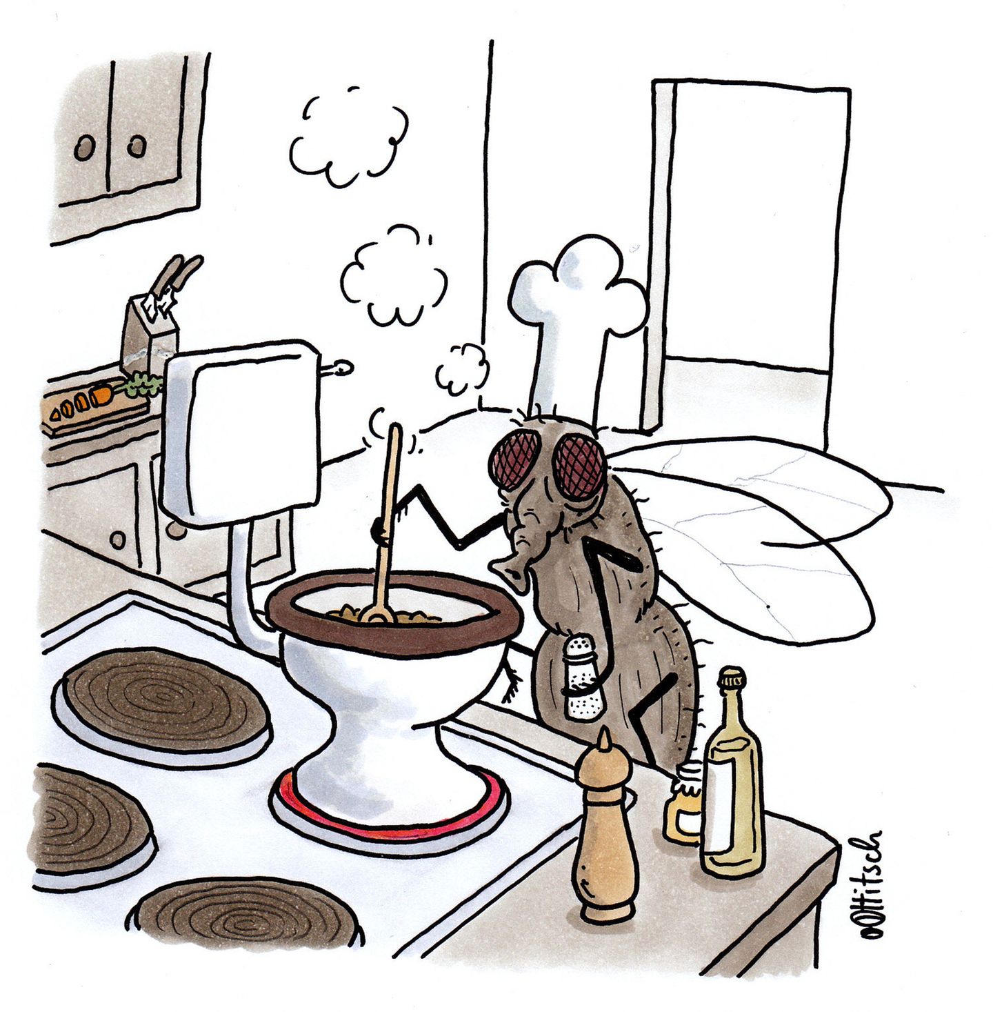 Cartoons Von Oliver Ottitsch Was Macht Die Bitter Lemon In Der Kneipe Stern De