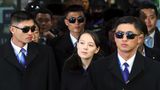 Kim Yo Jong kommt im Olympiastadion von Pyeongchang an